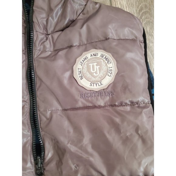 Union Bay Mens Reversible Plaid Puffer Y2K Vest In Size Medium - Picture 6 of 6
